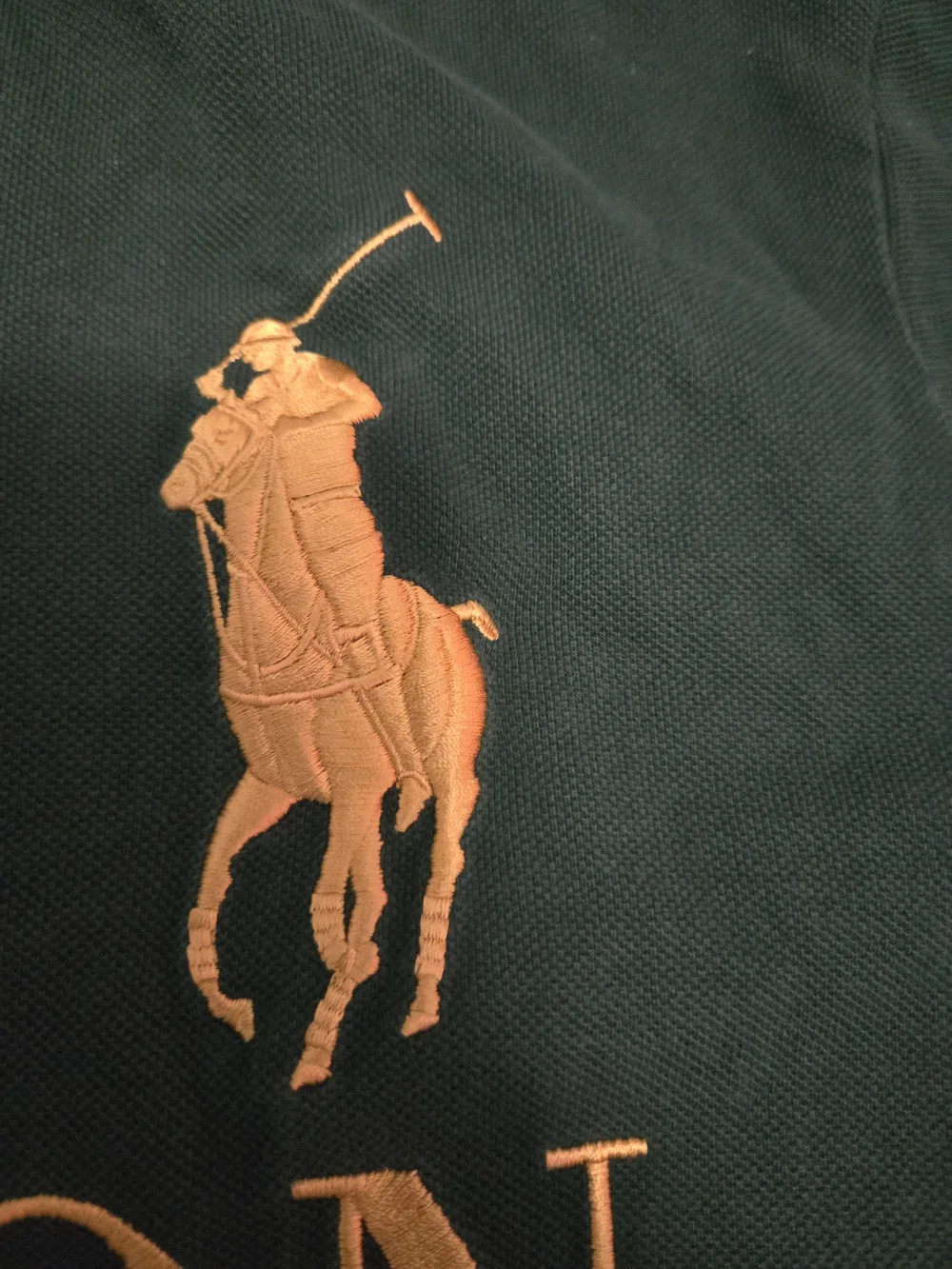 Polo by Ralph Lauren Men’s Dark Green Embroidered Polo Shirt Size Med Rugby Shir